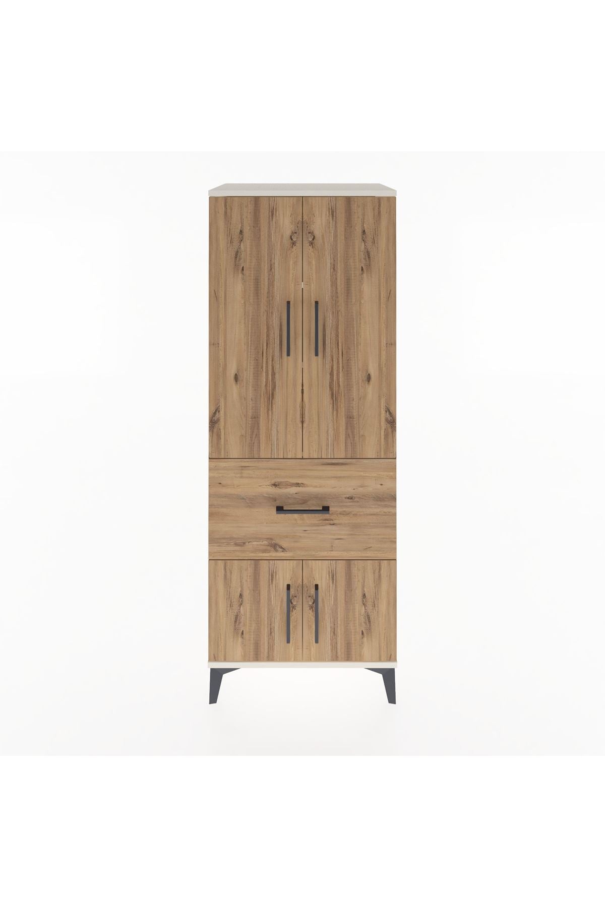 Hyperion Dolap 3 Raflı Tek Çekmeceli 4 Kapaklı 60x44x163 Aytaşı-Çam