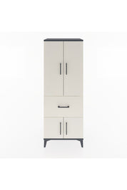 Hyperion Dolap 3 Raflı Tek Çekmeceli 4 Kapaklı 60x44x163 Antrasit-Aytaşı