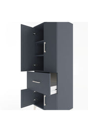 Hyperion Dolap 3 Raflı Tek Çekmeceli 4 Kapaklı 60x44x163 Antrasit-Antrasit