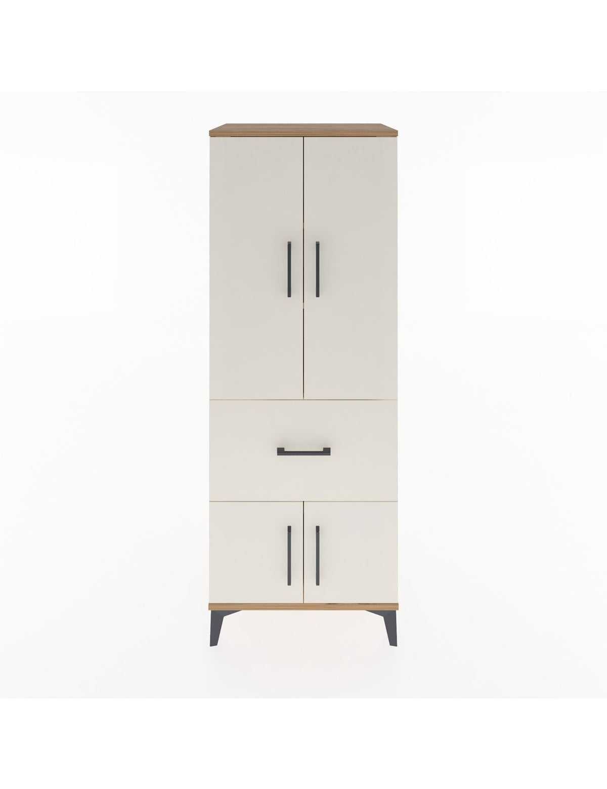 Hyperion Dolap 3 Raflı Tek Çekmeceli 4 Kapaklı 60x44x163 Çam-Aytaşı