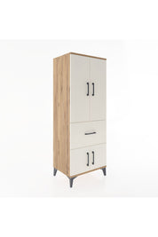 Hyperion Dolap 3 Raflı Tek Çekmeceli 4 Kapaklı 60x44x163 Çam-Aytaşı