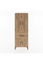 Hyperion Dolap 3 Raflı Tek Çekmeceli 4 Kapaklı 60x44x163 Çam-Çam