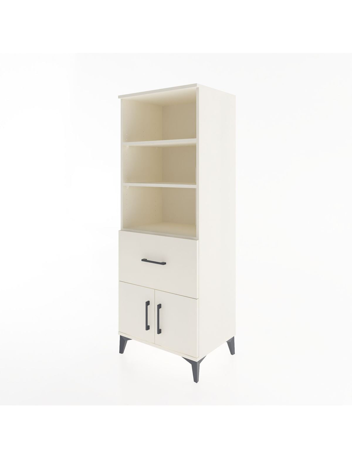 Hyperion Dolap 3 Raflı Tek Çekmeceli 2 Kapaklı 60x44x163 - S53M020V1B