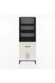 Hyperion Dolap 3 Raflı Tek Çekmeceli 2 Kapaklı 60x44x163 Antrasit-Aytaşı