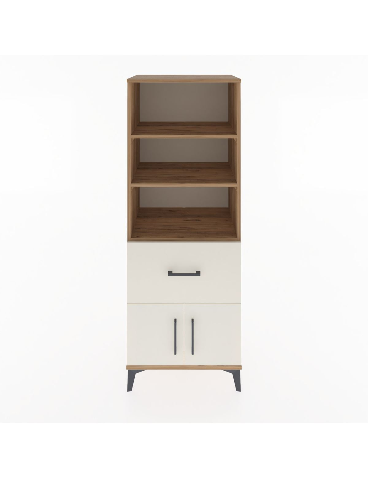 Hyperion Dolap 3 Raflı Tek Çekmeceli 2 Kapaklı 60x44x163 Çam-Aytaşı