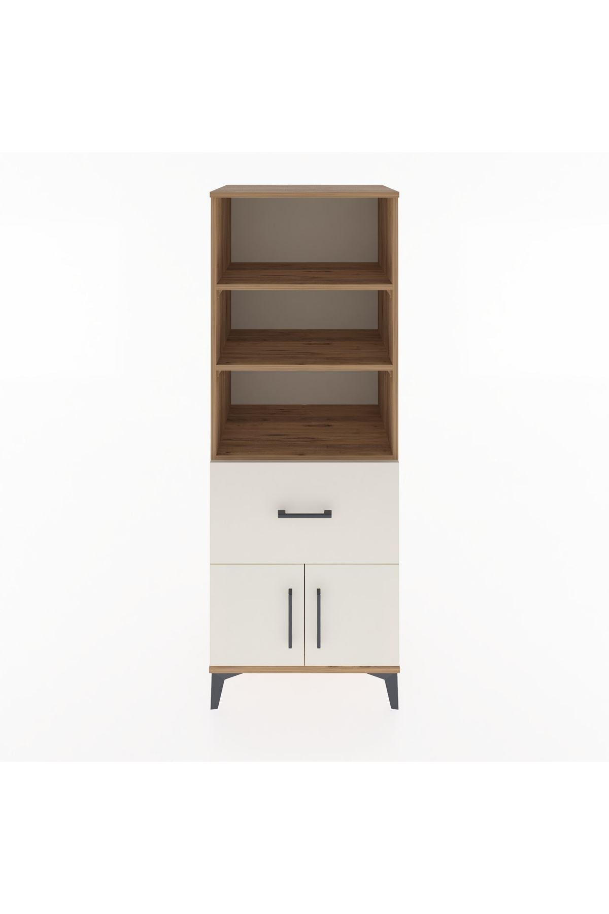 Hyperion Dolap 3 Raflı Tek Çekmeceli 2 Kapaklı 60x44x163 Çam-Aytaşı