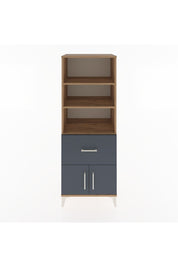 Hyperion Dolap 3 Raflı Tek Çekmeceli 2 Kapaklı 60x44x163 Çam-Antrasit