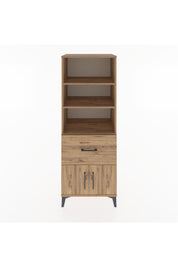 Hyperion Dolap 3 Raflı Tek Çekmeceli 2 Kapaklı 60x44x163 Çam-Çam