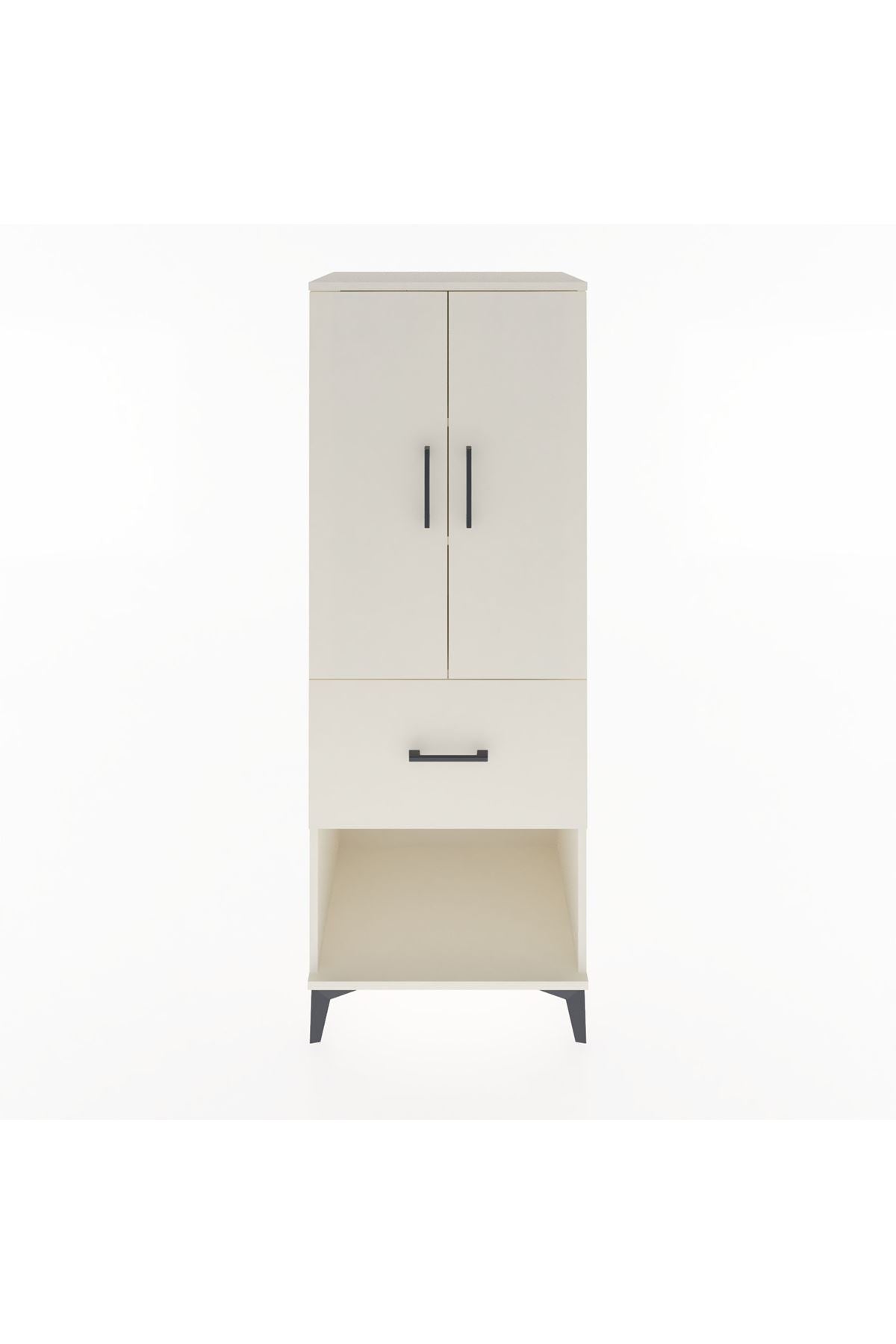 Hyperion Dolap 3 Raflı Tek Çekmeceli 2 Kapaklı 60x44x163 Aytaşı-Aytaşı