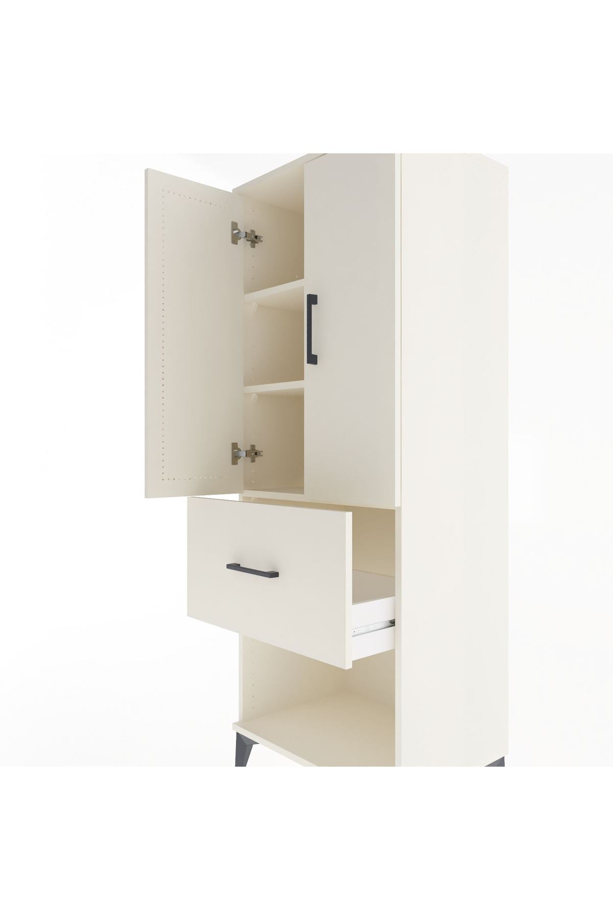 Hyperion Dolap 3 Raflı Tek Çekmeceli 2 Kapaklı 60x44x163 Aytaşı-Aytaşı