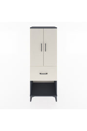 Hyperion Dolap 3 Raflı Tek Çekmeceli 2 Kapaklı 60x44x163 Antrasit-Aytaşı