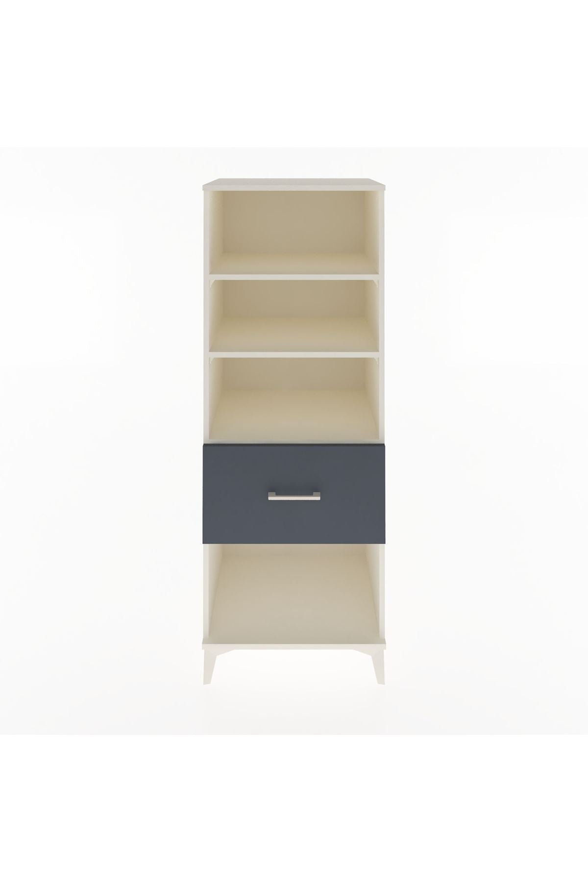 Hyperion Dolap 3 Raflı Tek Çekmeceli 60x44x163 Aytaşı-Antrasit