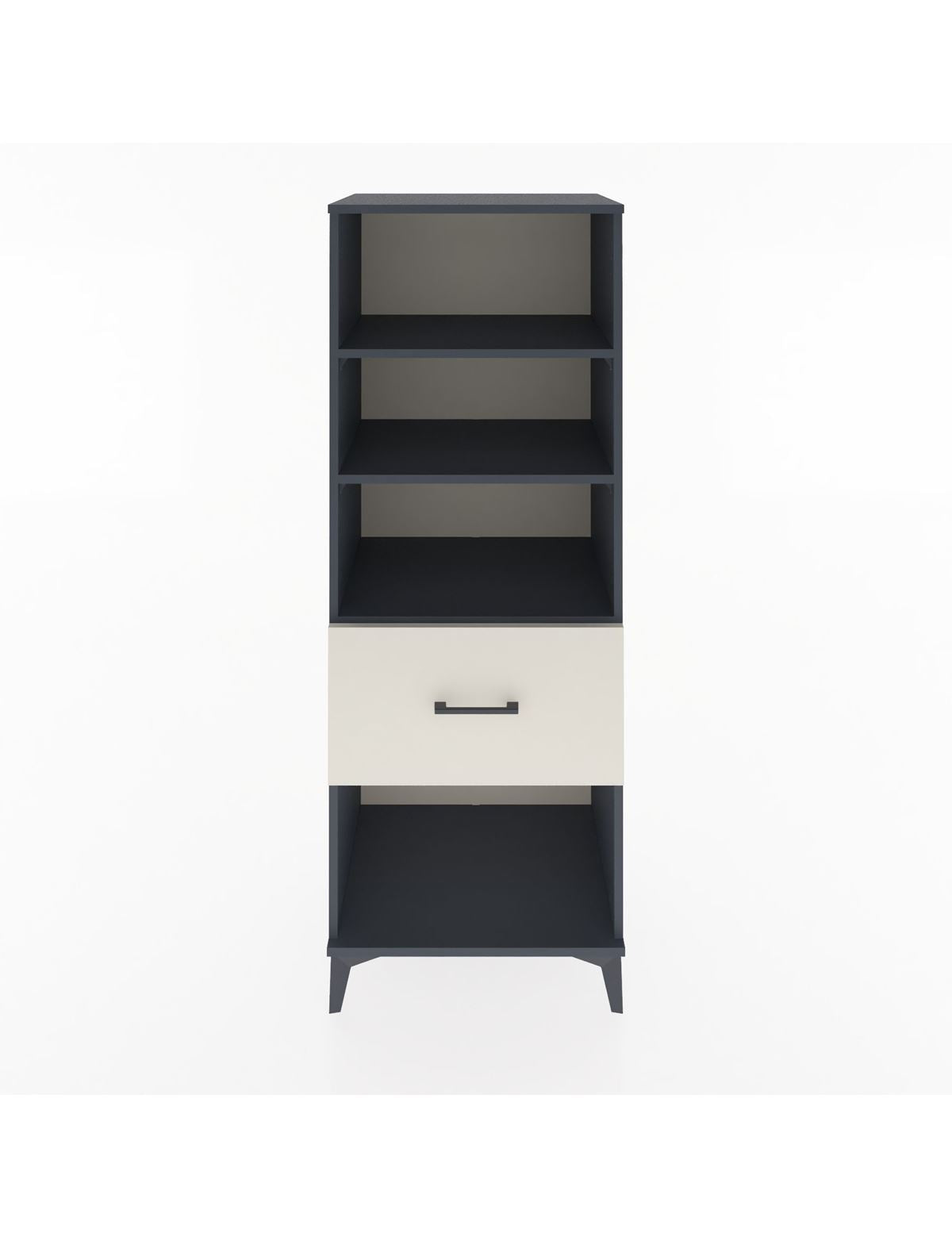 Hyperion Dolap 3 Raflı Tek Çekmeceli 60x44x163 Antrasit-Aytaşı