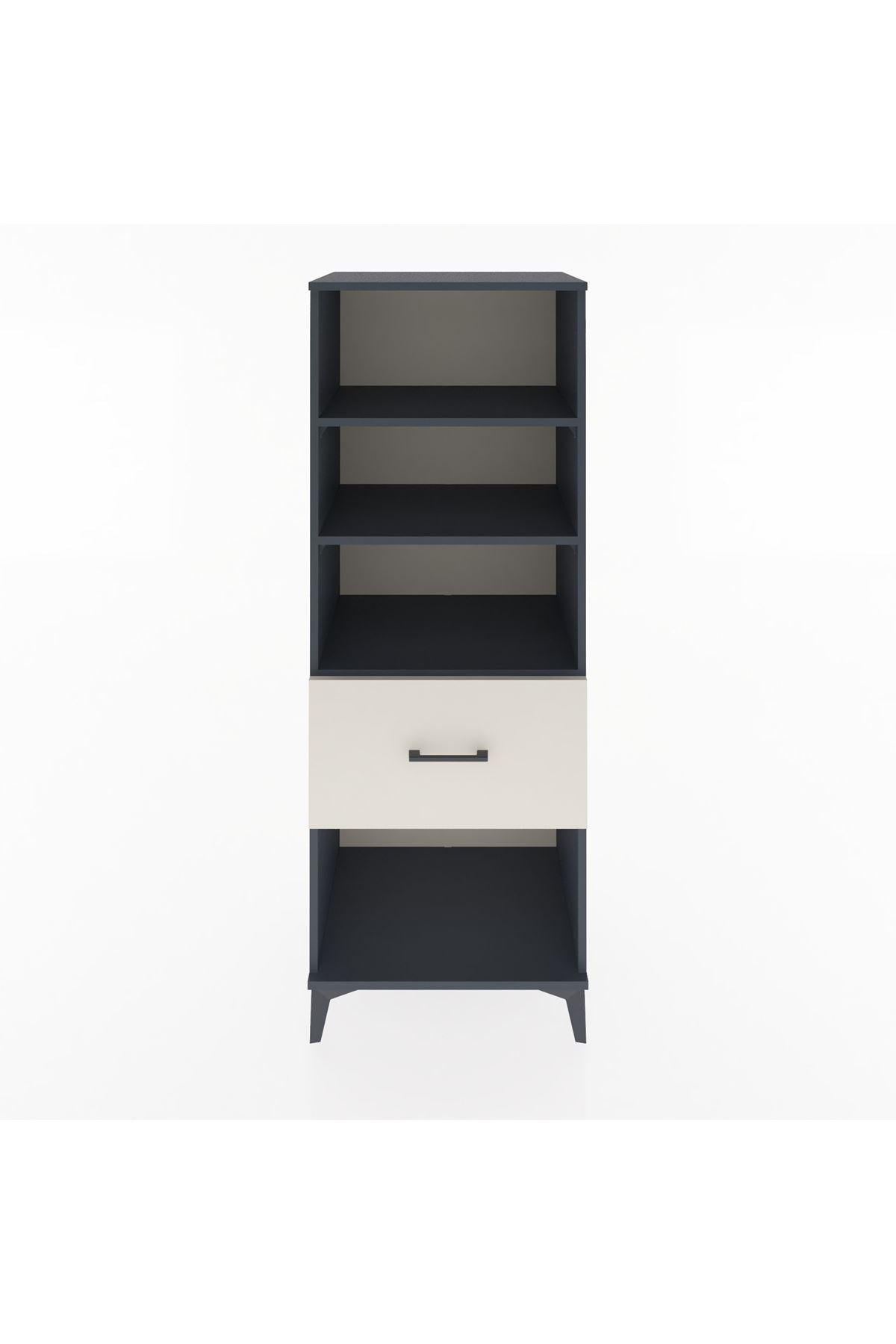 Hyperion Dolap 3 Raflı Tek Çekmeceli 60x44x163 Antrasit-Aytaşı