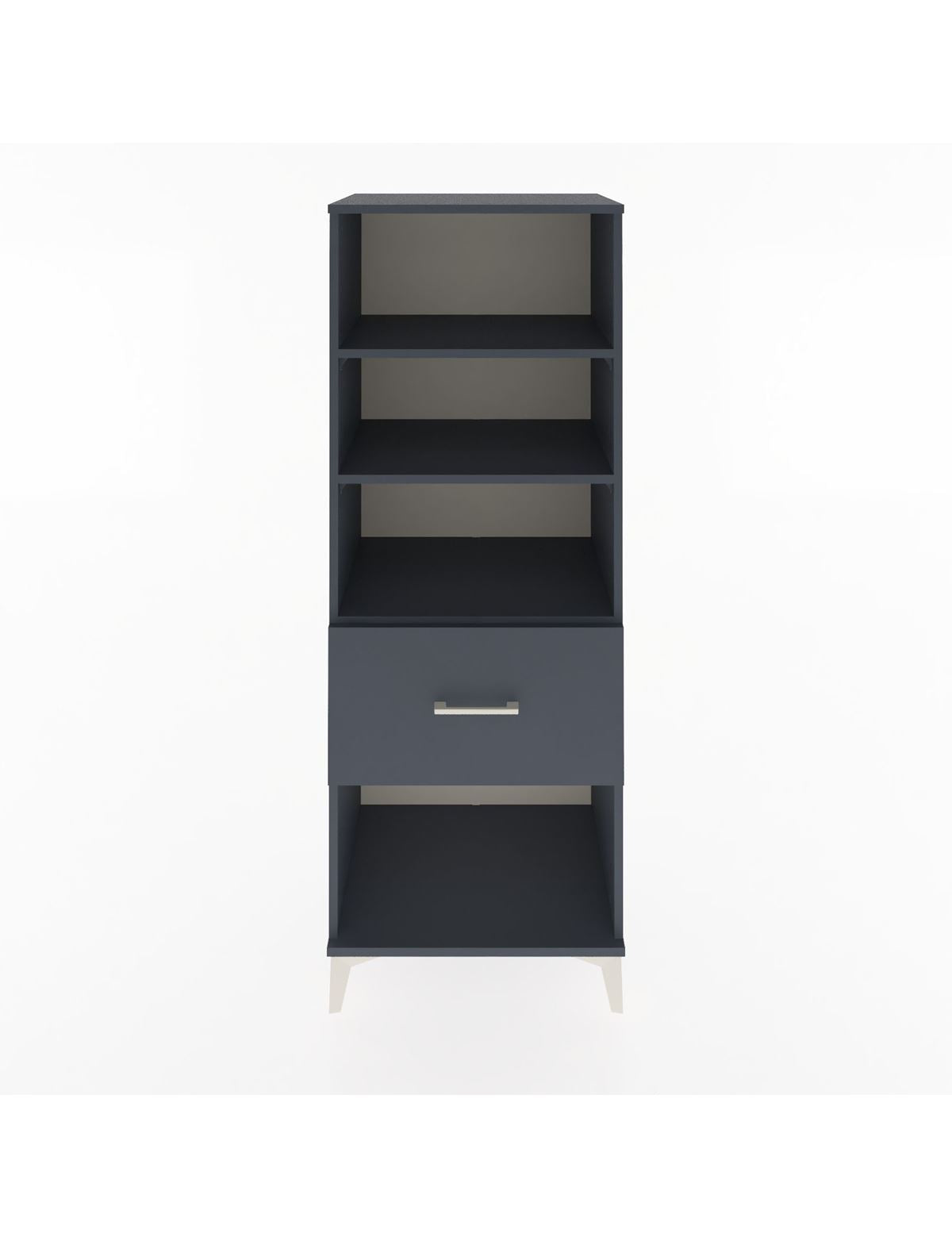 Hyperion Dolap 3 Raflı Tek Çekmeceli 60x44x163 Antrasit-Antrasit