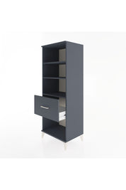 Hyperion Dolap 3 Raflı Tek Çekmeceli 60x44x163 Antrasit-Antrasit