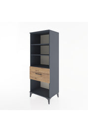 Hyperion Dolap 3 Raflı Tek Çekmeceli 60x44x163 Antrasit-Çam