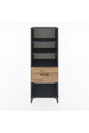 Hyperion Dolap 3 Raflı Tek Çekmeceli 60x44x163 Antrasit-Çam