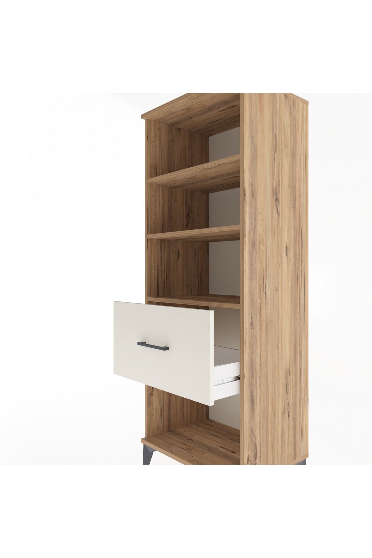 Hyperion Dolap 3 Raflı Tek Çekmeceli 60x44x163 Çam-Aytaşı