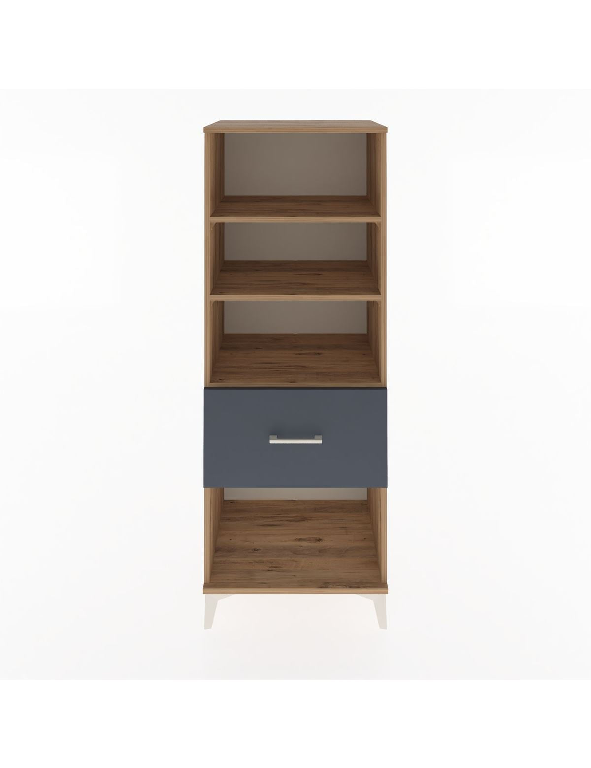 Hyperion Dolap 3 Raflı Tek Çekmeceli 60x44x163 Çam-Antrasit