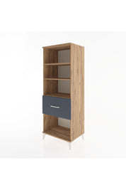 Hyperion Dolap 3 Raflı Tek Çekmeceli 60x44x163 Çam-Antrasit