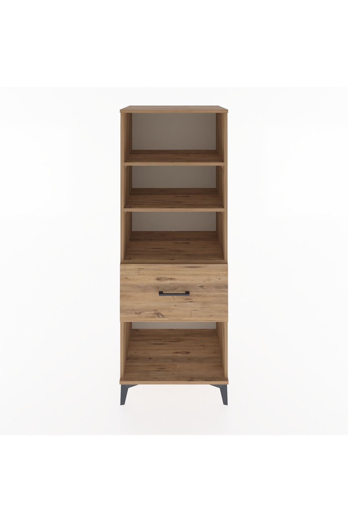 Hyperion Dolap 3 Raflı Tek Çekmeceli 60x44x163 Çam-Çam