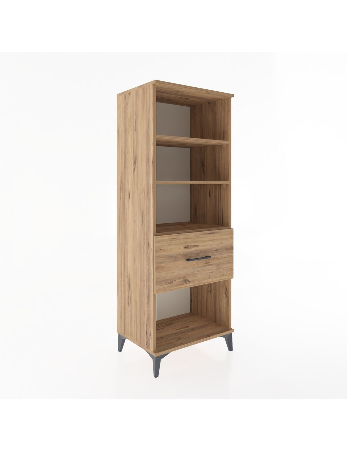 Hyperion Dolap 3 Raflı Tek Çekmeceli 60x44x163 Çam-Çam