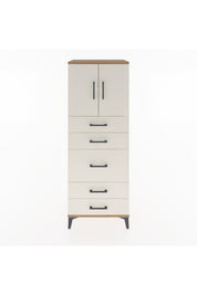 Hyperion Dolap 2 Raflı 5 Çekmeceli 2 Kapaklı 60x44x163 Çam-Aytaşı