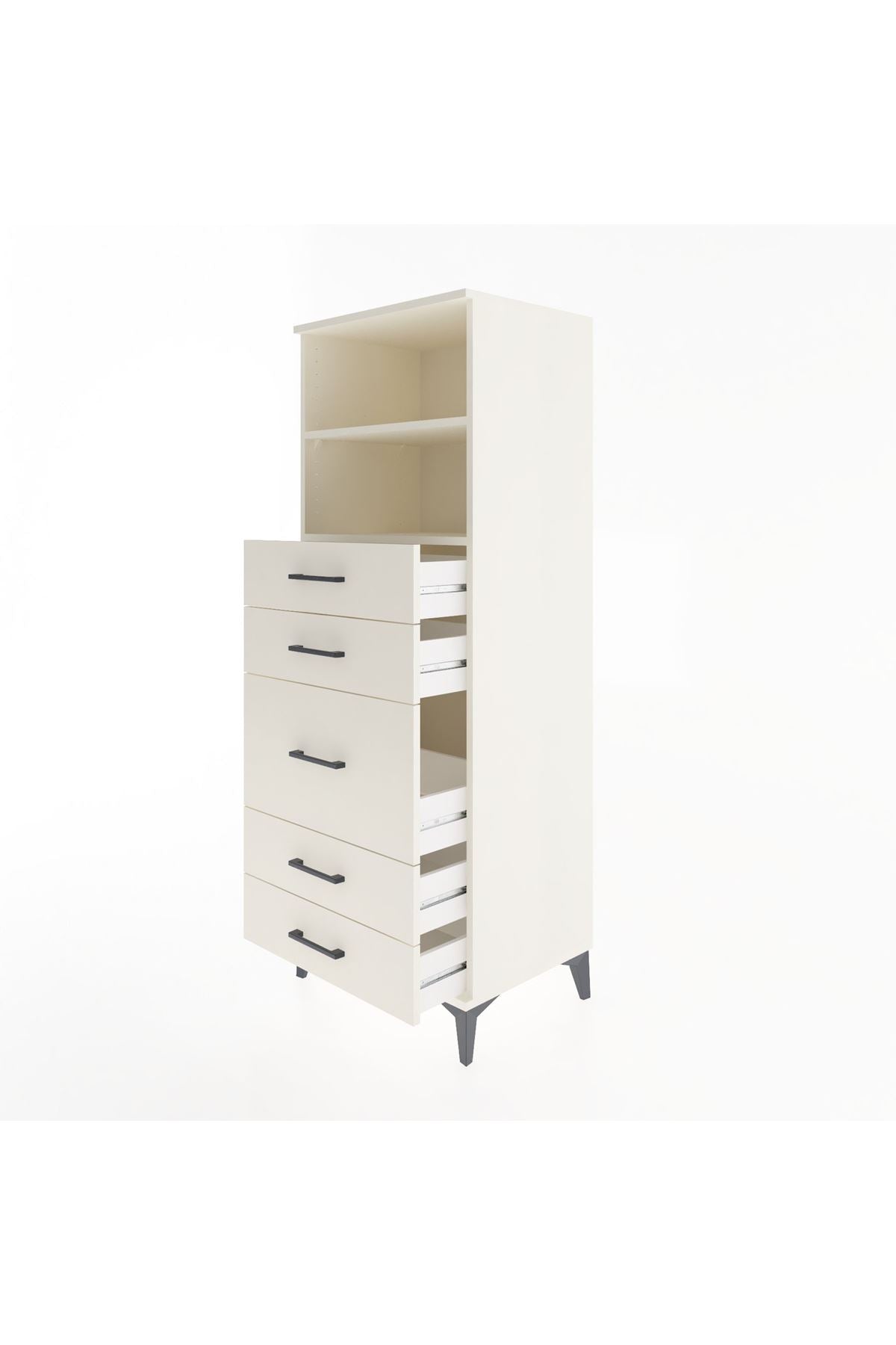 Hyperion Dolap 2 Raflı 5 Çekmeceli 60x44x163 Aytaşı-Aytaşı