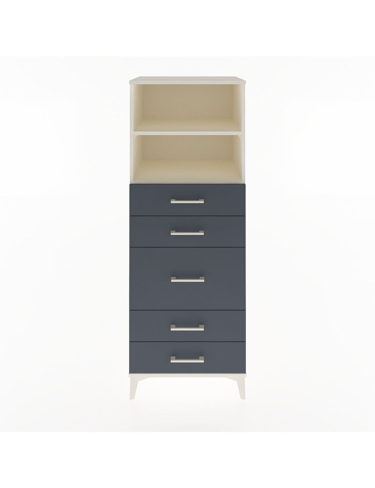 Hyperion Dolap 2 Raflı 5 Çekmeceli 60x44x163 Aytaşı-Antrasit