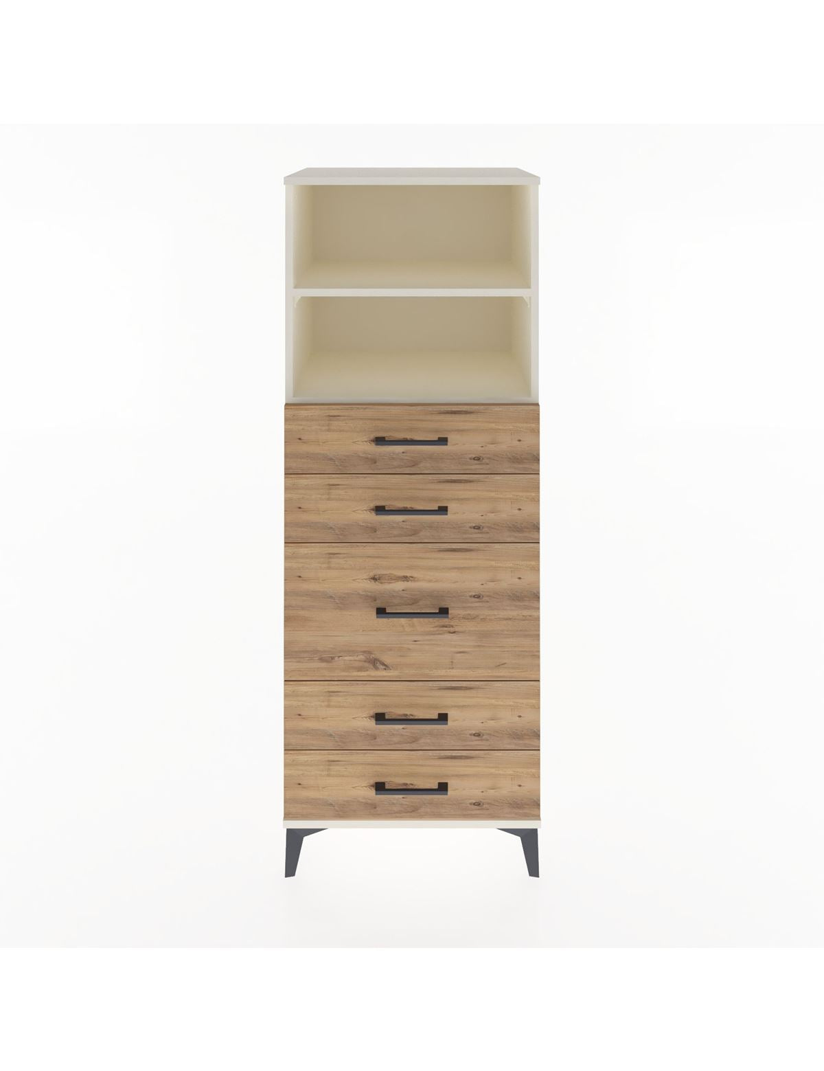 Hyperion Dolap 2 Raflı 5 Çekmeceli 60x44x163 Aytaşı-Çam