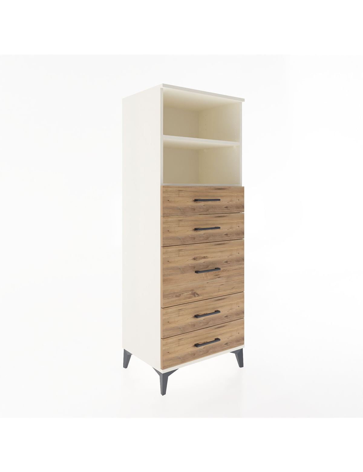 Hyperion Dolap 2 Raflı 5 Çekmeceli 60x44x163 Aytaşı-Çam