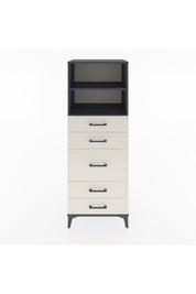 Hyperion Dolap 2 Raflı 5 Çekmeceli 60x44x163 Antrasit-Aytaşı