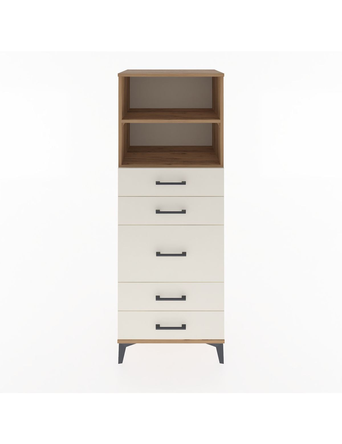 Hyperion Dolap 2 Raflı 5 Çekmeceli 60x44x163 Çam-Aytaşı