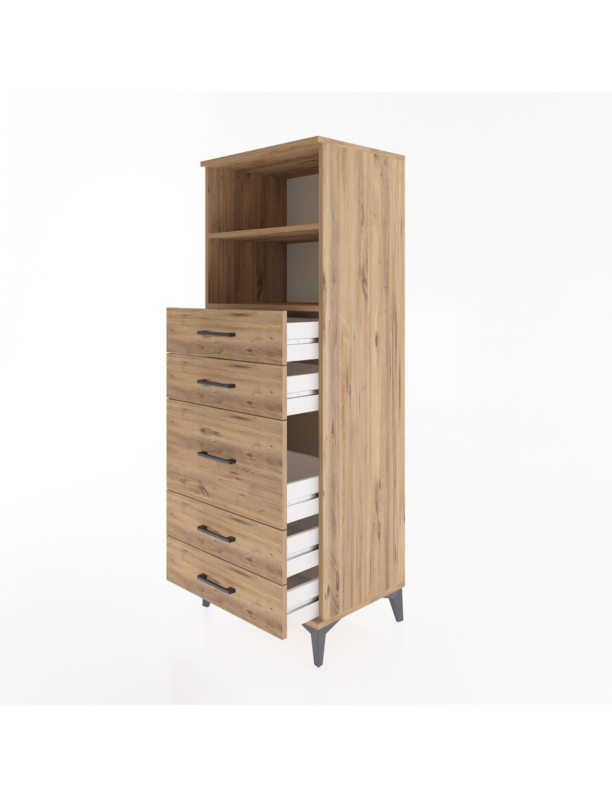 Hyperion Dolap 2 Raflı 5 Çekmeceli 60x44x163 - S53M024V9B