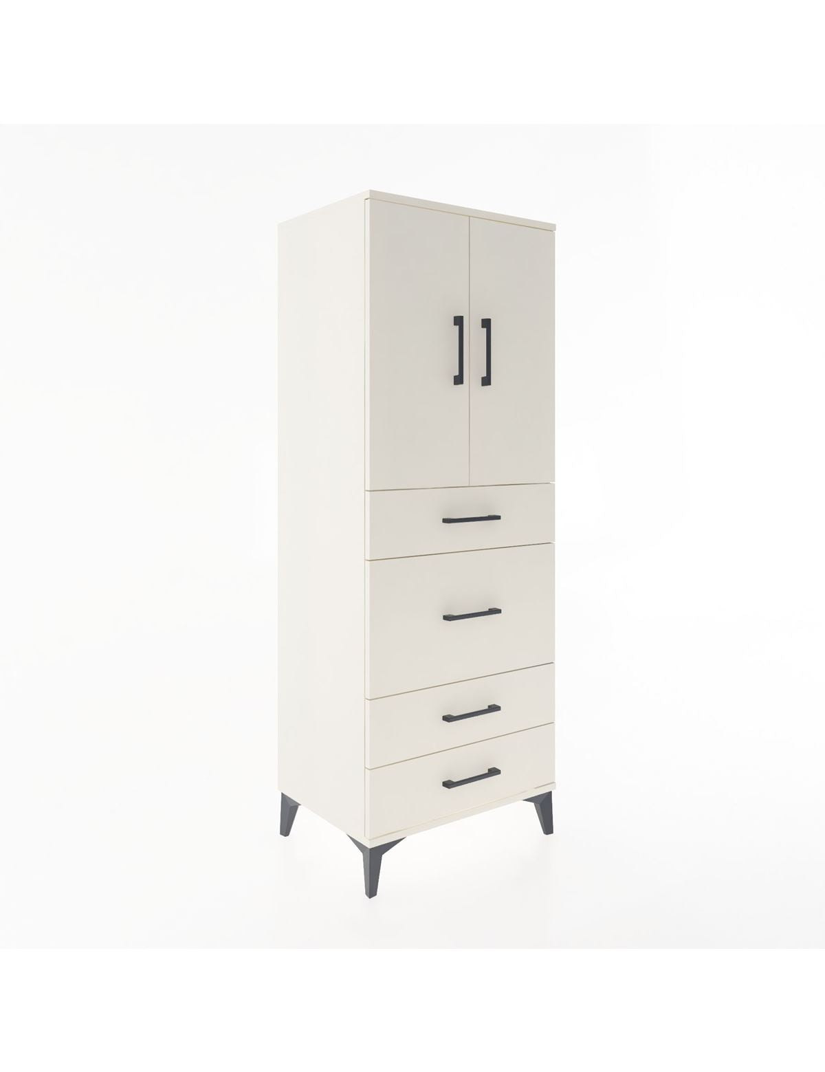 Hyperion Dolap 3 Raflı 4 Çekmeceli 2 Kapaklı 60x44x163 Aytaşı-Aytaşı