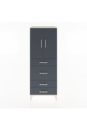 Hyperion Dolap 3 Raflı 4 Çekmeceli 2 Kapaklı 60x44x163 Aytaşı-Antrasit