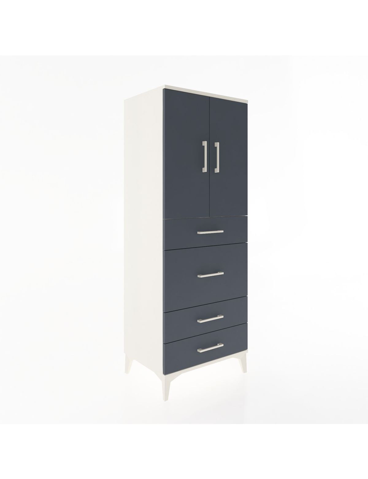 Hyperion Dolap 3 Raflı 4 Çekmeceli 2 Kapaklı 60x44x163 - S53M025V2B