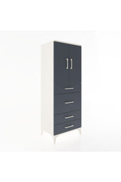 Hyperion Dolap 3 Raflı 4 Çekmeceli 2 Kapaklı 60x44x163 - S53M025V2B