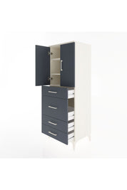 Hyperion Dolap 3 Raflı 4 Çekmeceli 2 Kapaklı 60x44x163 Aytaşı-Antrasit