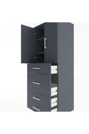 Hyperion Dolap 3 Raflı 4 Çekmeceli 2 Kapaklı 60x44x163 - S53M025V5B