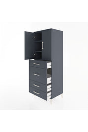 Hyperion Dolap 3 Raflı 4 Çekmeceli 2 Kapaklı 60x44x163 - S53M025V5B
