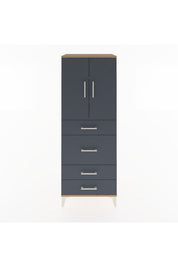 Hyperion Dolap 3 Raflı 4 Çekmeceli 2 Kapaklı 60x44x163 - S53M025V8B