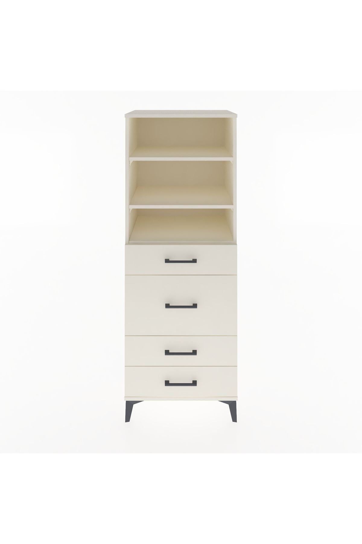 Hyperion Dolap 3 Raflı 4 Çekmeceli 60x44x163 Aytaşı-Aytaşı