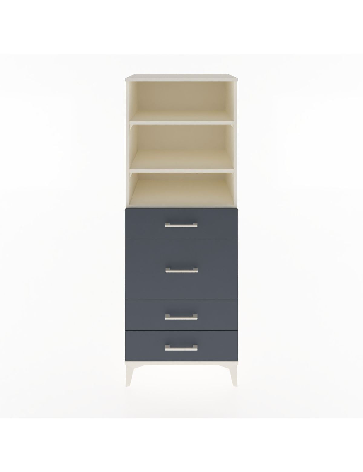 Hyperion Dolap 3 Raflı 4 Çekmeceli 60x44x163 Aytaşı-Antrasit