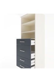 Hyperion Dolap 3 Raflı 4 Çekmeceli 60x44x163 Aytaşı-Antrasit