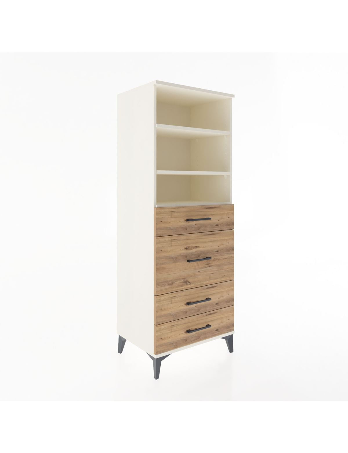 Hyperion Dolap 3 Raflı 4 Çekmeceli 60x44x163 Aytaşı-Çam