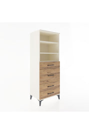 Hyperion Dolap 3 Raflı 4 Çekmeceli 60x44x163 Aytaşı-Çam