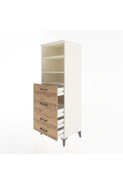 Hyperion Dolap 3 Raflı 4 Çekmeceli 60x44x163 Aytaşı-Çam