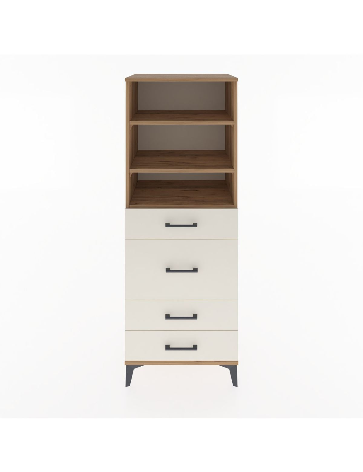 Hyperion Dolap 3 Raflı 4 Çekmeceli 60x44x163 Çam-Aytaşı